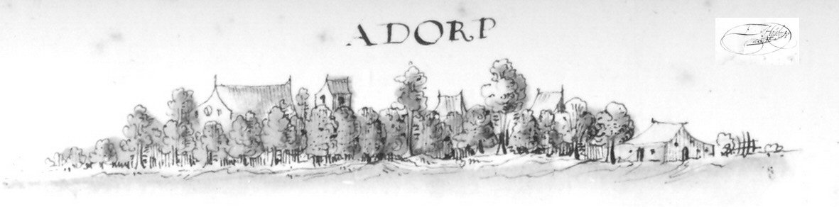 Adorp skyline met handtekening